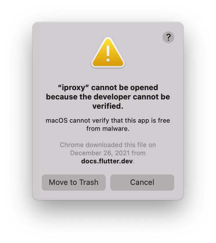 iProxy error